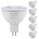 【送料無料】DiCUNO MR16 12V LED電球 GU5.3口金 50W形ハロゲン相当(5W)自然色 4000k 高輝度500lm スポットライト 調光不可 6個入