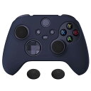 PlayVital Pure Xbox Series Xコントローラーに対応用アンチスリップシリコーンカバースキン、黒い親指グリップキャップ付き、Xbox Coreワイヤレスコントローラ対応用ソフトラバーケースプロテクター【ミッドナイトブルー】