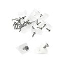 【送料無料】YFFSFDC プラスチックアングルブラケット アングル 背板止め l型アングル 止め金具 ネジが付き プラスチック製コネクタ ホワイト コーナーブレース クローゼット 内閣 本棚 留め具 (60個セット)