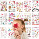 VIWIEU 14枚 タトゥーシール キラキラ バレンタインデー 可愛い きらめき小さいパック ボディデコレーション 子供と大人用 ラブハートタトゥー 誕生日パ...