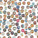 PH PandaHall 約100個セット カボション 12mm 花柄 レーンボーカラー ガラスカボション ラウンドビーズ ミックス 円形 拡大レンズ効果 アクセサリーパーツ ハンドメイド ブレスレット イヤリング 手芸用品 DIY ジュエリー用 カラフル