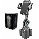 TOPGO スマホホルダー 車 ドリンクホルダー 車載ホルダー カップホルダー スマホスタンド 車 【 機械式伸縮アーム・ワンタッチ取り外し】 車載 携帯ホルダー 片手操作 安定性拔群 縦・横・上下・左右自在調節 360度回転 iPhone 16 Pro Max/Galaxy S23 Ultra 多機種対応(