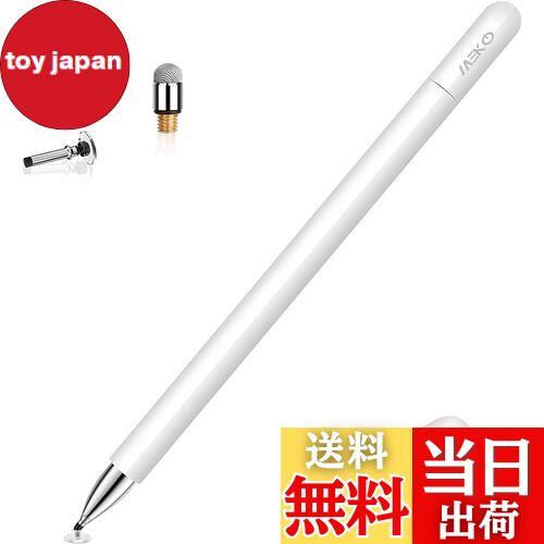 【送料無料】2in1タッチペン MEKO スタイラスペン スマートフォン タブレット スタイラスペン iPad iPhone Android ホワイト