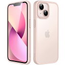 JETech マットケース iPhone 13 6.1インチ 耐衝撃性ミリタリーグレードの落下防止 つや消しの半透明の背面電話カバー 指紋防止 (チョークピンク)