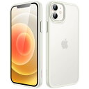JETech マットケース iPhone 12/12 Pro 6.1インチ 耐衝撃性ミリタリーグレードの落下防止 つや消しの半透明の背面電話カバー 指紋防止 (ホワイト)