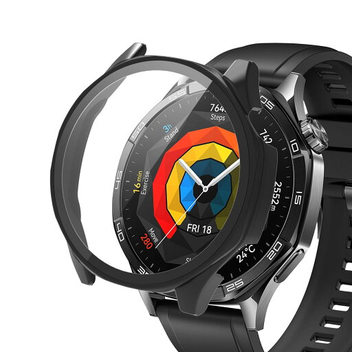 YealRed For Huawei Watch GT 5 46mm専用 ケース 軽量 PC+強化ガラス 9H硬度 取り付け簡単 一体型 全面保護 キズ防止 耐衝撃 HD高透過率 指紋防止 反射低減 For ファーウェイウォッチ GT 5 46mm用 保護ケース(ブラック) YealRed For Huawei Watch GT 5 46mm専用 ケース 軽量 PC+強化ガラス 9H硬度 取り付け簡単 一体型 全面保護 キズ防止 耐衝撃 HD高透過率 指紋防止 反射低減 For ファーウェイウォッチ GT 5 46mm用 保護ケース(ブラック)