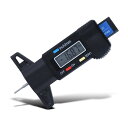 【送料無料】YFFSFDC デジタル タイヤ溝 デプスゲージ測定 0-25mm デジタルデップスゲージ 小型 タイヤデプスゲージ 溝測定メーター バイク/車に適用 (ブラック)