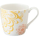 【送料無料】NARUMI(ナルミ) マグカップ デイプラス(Day+) 340cc イエロー ホワイト 花柄 かわいい 大きめ 電子レンジ オーブン 食洗機対応 ギフト箱入り 41282-2889