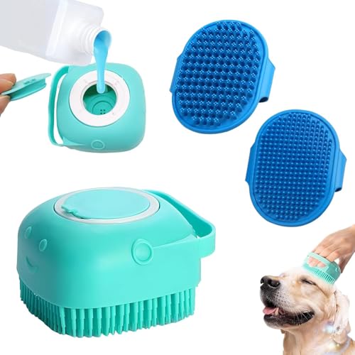 【送料無料】SensaBliss 犬猫用シャンプー ペットブラシ ブラシ 3点セット シャンプーブラシ お風呂用 ..