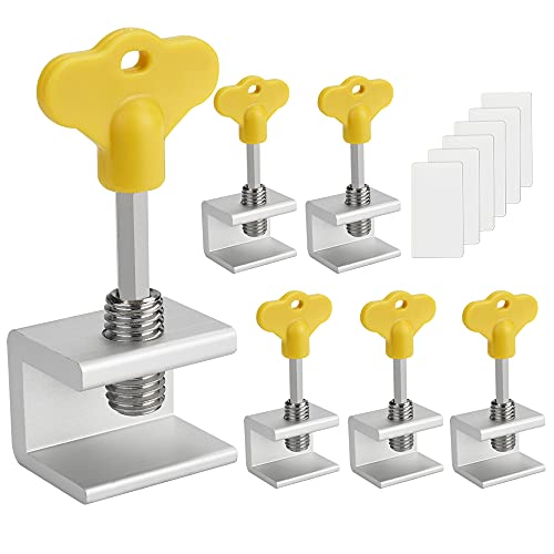 【送料無料】EMAGEREN 窓 ロック 窓 ストッパー 6個セット サッシ 補助錠 網戸ロック 換気 調整可能 窓..