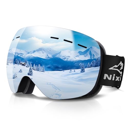 【送料無料】[Rovolt] スキーゴーグル メガネ対応 【180°広視界&OTG設計】 スノボ ゴーグル 曇り止め レディース 子供 ヘルメット対応 ダブルレンズ 大視野球面レンズ 耐衝撃 通気性 軽量型 防風/防雪/UVカット 全天候対応 紫外線遮蔽 男女兼用 フレームレスモデ