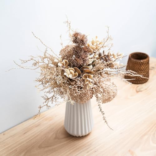 【送料無料】WillingYou 造花 インテリア ドライフラワー 花束 花瓶付き 玄関 フェイクグリーン 人工観..