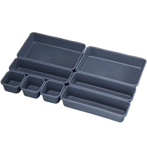 【送料無料】Riblind 引き出し仕切り 収納トレイ カトラリーケース 文房具 小物 収納 化粧品 トレイ 8..