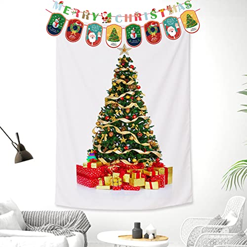 【送料無料】[BLOOMY CHIC] クリスマスツリー クリスマスツリー タペストリー 壁掛け LEDライト付き お..
