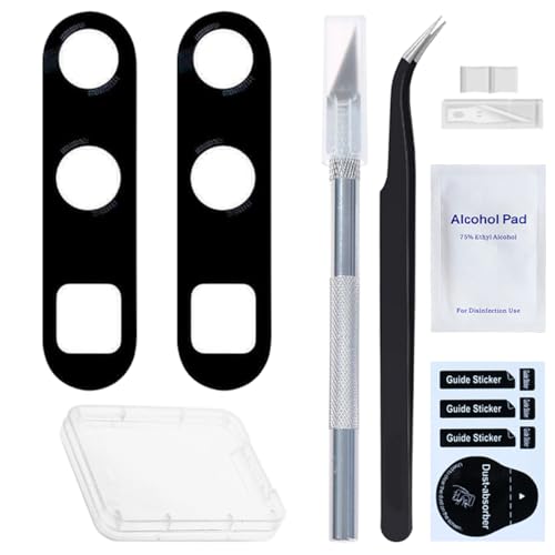 【送料無料】ZHUROUPU 修理用具（黒）との for Huawei P30 プロ 6.47 インチ VOG-L29 VOG-L09 VOG-L04 のために互換性がある付着力のプレインストールされる for Huawei P30 プロ後部背部カメラ レンズのガラス取り替えのための 2 PCS
