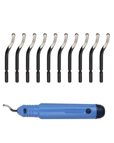 【送料無料】harukita バリ取りツール バリ取りバー 360°回転可能なバリ取りバー バリ取り回転リーマー バリ取り用面取りカッター 替刃11本付き