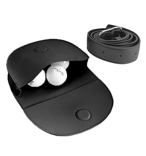 【送料無料】[エムシング] 4色展開 ベルト付き ポーチ ゴルフボールケース 小物入れ かわいい プレゼント ベルト通し マグネットボタン カラフル レディース