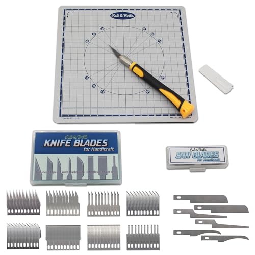 【送料無料】Cali&Brita【ホビー用ナイフツールセット】デザインナイフ替刃KNIFE BLADES+ホビー用ノコ..