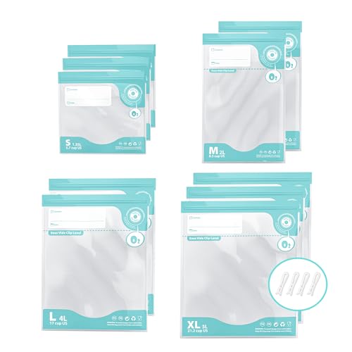 【送料無料】Homsanistor 真空パック 真空袋 PA&PE材質 二重チャック 鮮度長持ち 真空調理セット真空パ..