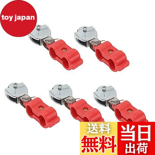 【送料無料】5個のローププーリー 滑車ワイヤーロープ用 シングルプーリー メタルとプラスチック製 産..