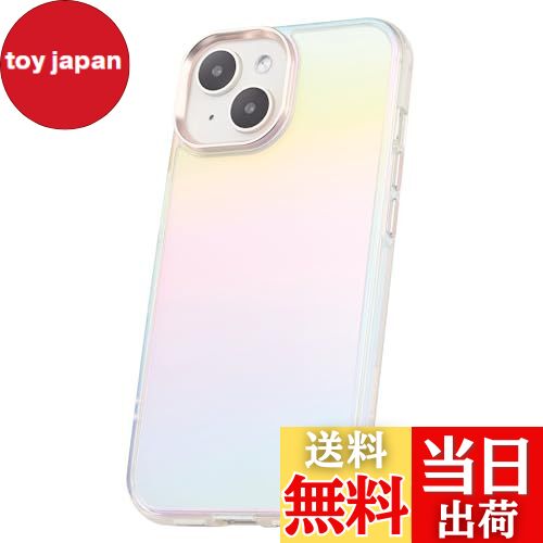 【送料無料】エレコム iPhone15 ケース &me オーロラ 可愛い おしゃれ ハイブリッド素材 四つ角エアー..