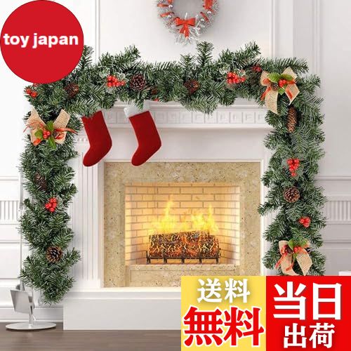 【送料無料】nacyvcos クリスマス 飾り ガーランド 1.8M クリスマス モール クリスマス ...