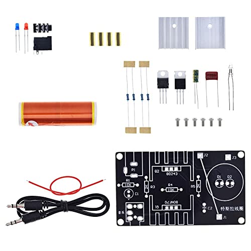 【送料無料】Ahvqevn 1セットミニテスラコイルキット15Wミニミュージックテスラコイルプラズマスピーカーテスラワイヤレス伝送モデルDC15-24VDIYキット