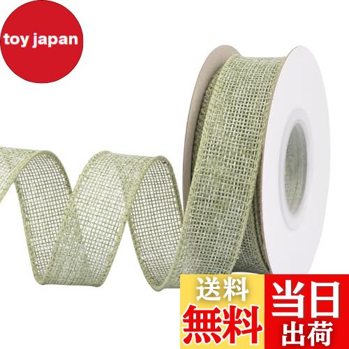 【送料無料】【Joycrosso】 バーラップワイヤエッジリボン、幅ギフトラッピング・クリスマスツリー・手芸・花束・そして村風のレトロな装飾に最適です