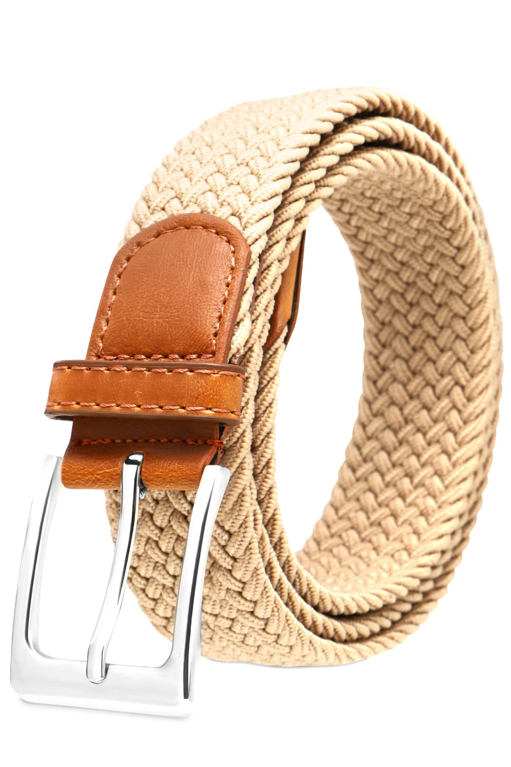 【送料無料】[サヴィルマン] 【穴なし無段階フィット】 ベルト メンズ メッシュベルト 編み込み 伸 ...