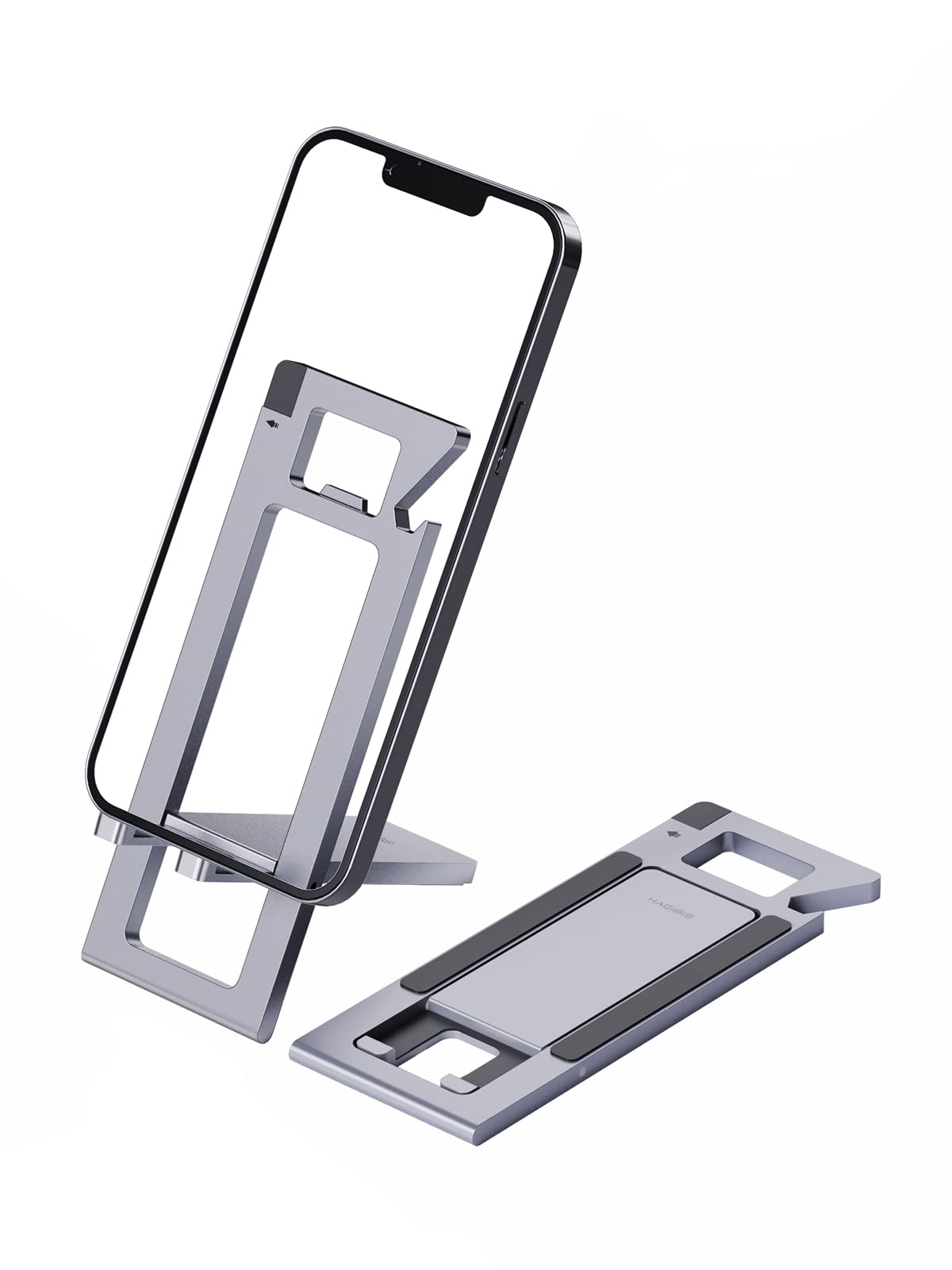 【送料無料】Hagibis 折りたたみ式 スマホすたんど 携帯スタンド スマホ コンパクト アルミニウム製 超薄型 iphone スタンド 縦置き 横置き スマホスタンド かわいい 持ち運ぶ便利 スマホスタンド 卓上 iphone stand もふと iphone