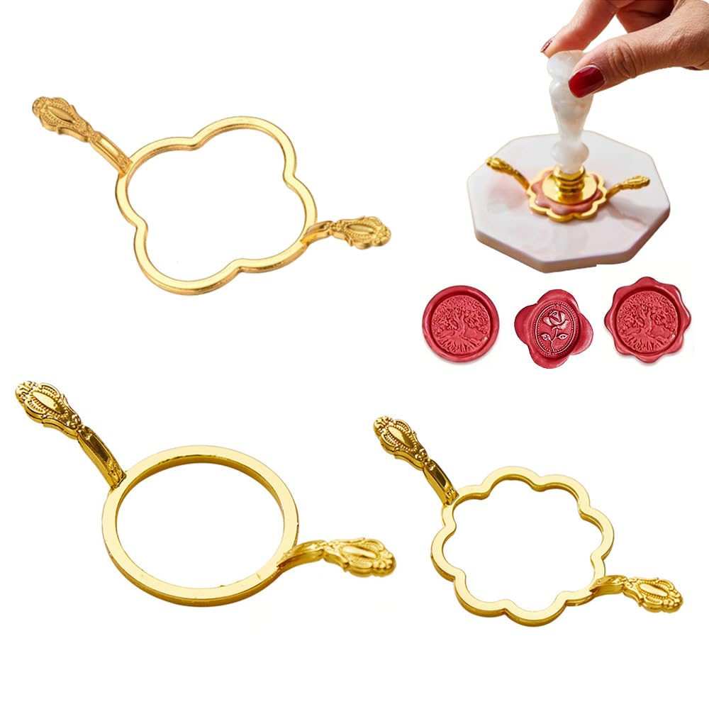 【送料無料】YJRUNFU シーリング シーリングスタンプ 専用フレーム 3種セット 封蝋専門道具 シーリング..