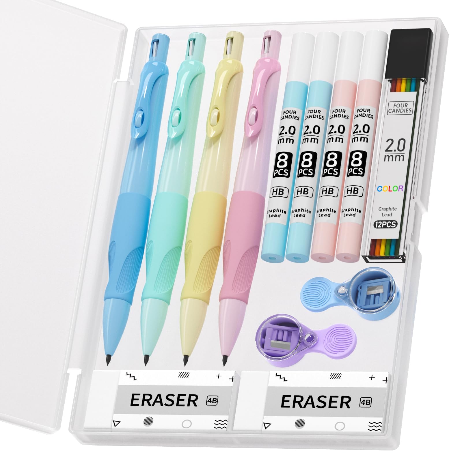 ̵Four Candies 襤㡼ץڥ󥷥륻å 2.0mm㡼ڥ 4 ʹֹŪ㡼ץڥ󥷥 HB 㡼ץʡ/ä ...