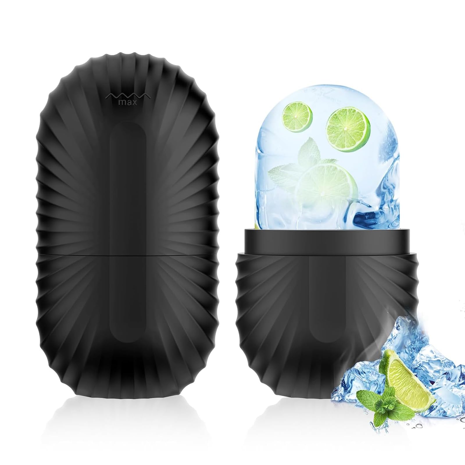 【送料無料】aninako アイスフェイスローラー 黒 顔用 アイスローラー 美顔ローラー 顔用冷却アイススティック 腫れ解消 肌を引き締め 多機能 小顔ローラ...