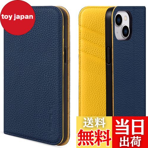 【送料無料】VISOUL iphone14 ケース 手帳型 本革 レザー スマホケース アイフォン14手帳型 カード収納 携帯ケース 全面保護 柔軟なTPU素材...