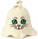 【サウナがもっと楽しくなる】SAUNA GURUサウナグルー サウナハット 羊毛サウナハット サウナキャットグリーン sauna cat green ホワイト メンズ レディース サウナキャップ サウナグッズ ウール サウナ 帽子 アウトドア テントサウナ プレゼント 正規品