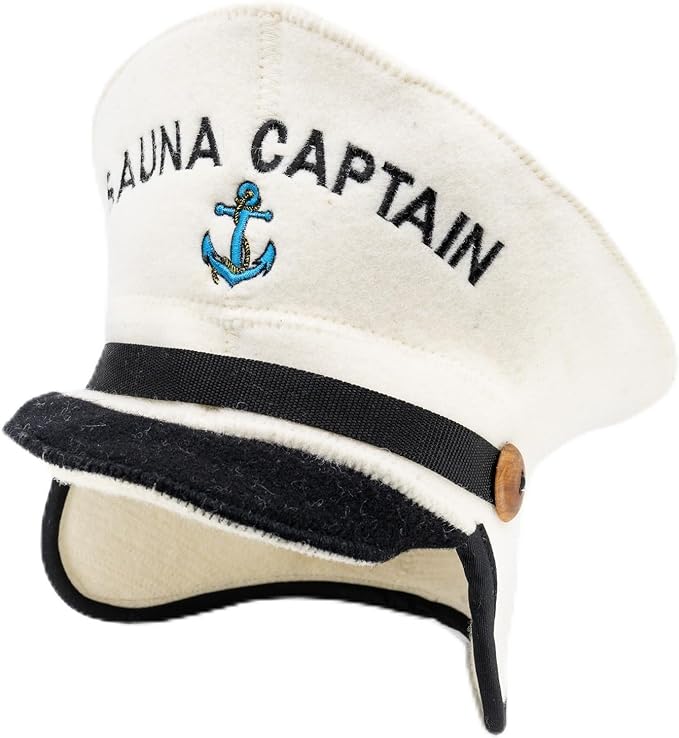 SAUNA GURUサウナグルー サウナハット 羊毛サウナハット サウナキャプテン sauna captain ホワイト メンズ レディース サウナキャップ サウナグッズ ウール サウナ 帽子 アウトドア テントサウナ プレゼント 正規品