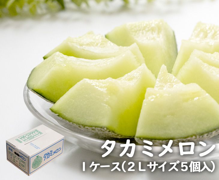 【送料無料】茨城県産 タカミメロン 1ケース【2Lサイズ 5玉入り】【茨城県 タカミ メロン 母の日 父の日 家庭用 贈り物 贈答 お祝い お返し ギフト 甘い プレゼント フルーツ お取り寄せ うまい 果物】のサムネイル