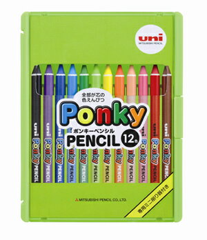 三菱鉛筆 uni ポンキーペンシル 12色