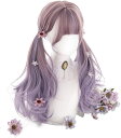 原宿風 GAL系 耐熱ウィッグ ゼミロング コスプレ パーティー ロリータlolita風 日常 パープル グラデーション ウィッグ かつら