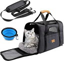 ペットキャリー バッグ 4way ショルダー 中・大型猫・小型犬・うさぎ用 リュック 折りたたみ 変形しない 通気性 臭気がない 引っ掻き傷に強い 車載/ドライ...