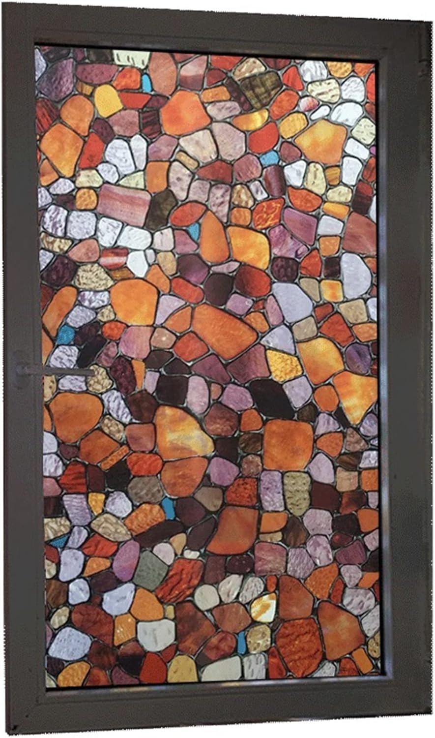 窓ガラスフィルム 断熱 花柄 目隠しシート 華やか 暑さ対策 窓用 貼ってはがせる uvカット ステンドグラス 1m 水で貼る 台風対策 日除け インテリア おしゃれ プライバシー保護 ウィンドウフィ