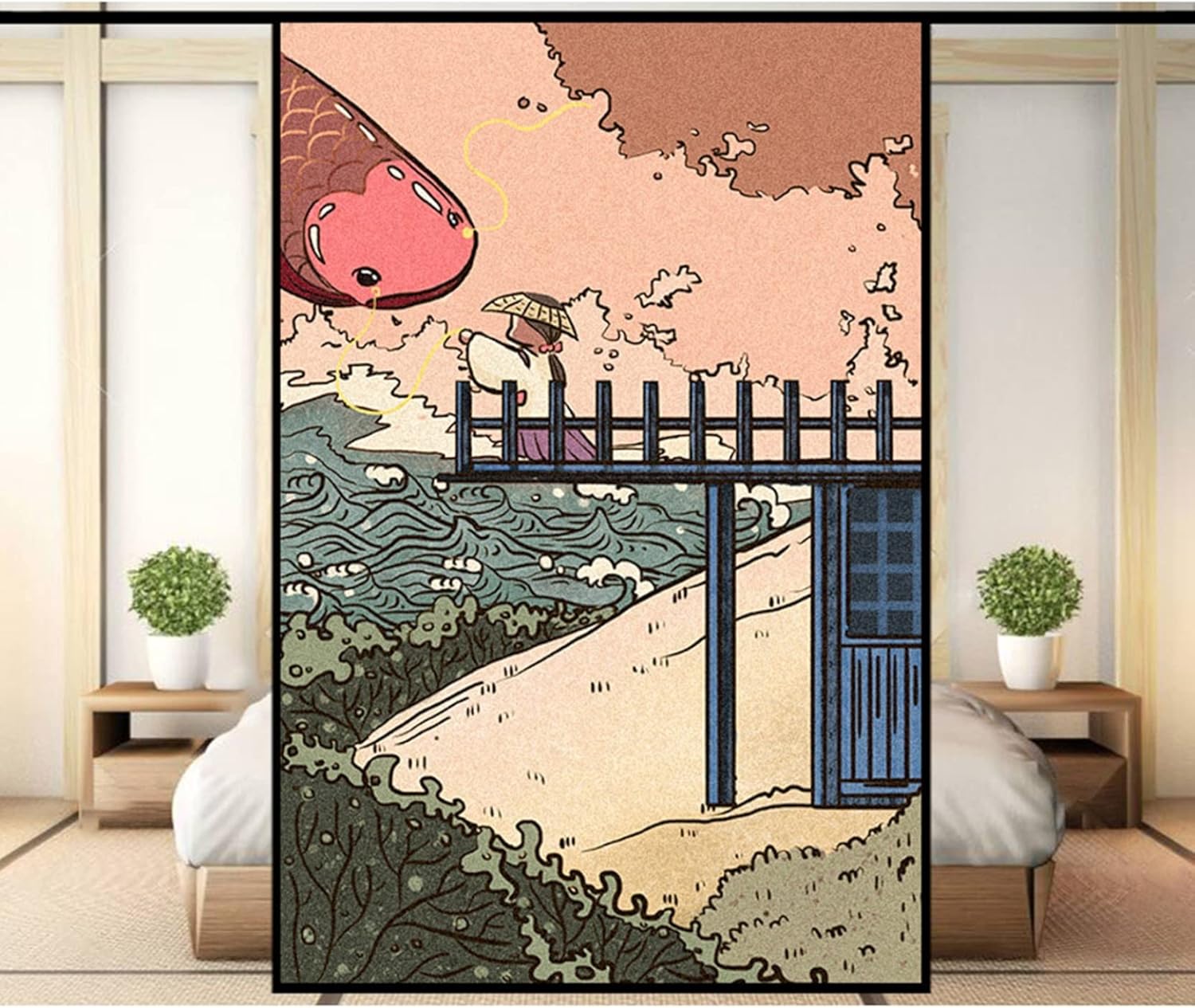 和柄 窓ガラスフィルム クラッシック 和風 窓めかくしシート ガラスフィルム 断熱 貼り直し可 非粘着性 窓用フィルム シール 装飾ウィンドウフィルム 平たなガラス面に適用 結露防止 賃貸適用 オフィ