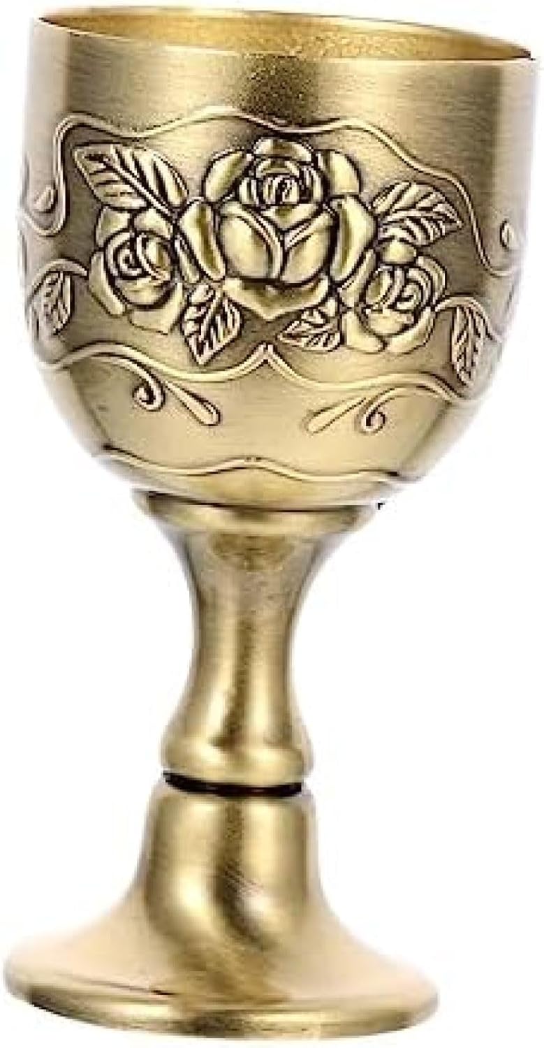 ブロンズエンボスワイングラス 食器 グラス アラビア 北欧 食器 亜鉛合金 赤ワイングラス マティーニ