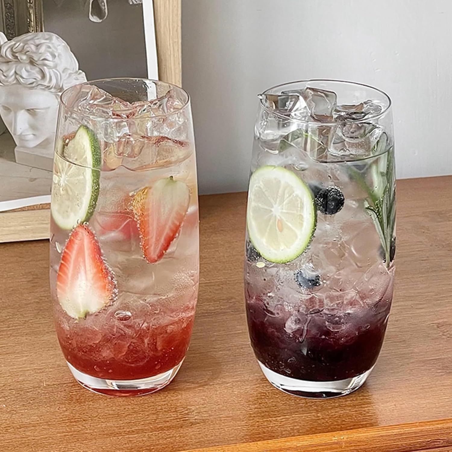 2個 コリンズグラス ガラス 530ml+430ml カクテルグラス クリスタルガラス カクテルグラス 酒グラス お..