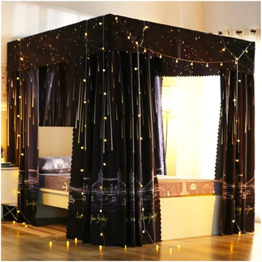 ノーブランド品天蓋ブラック4コーナ...