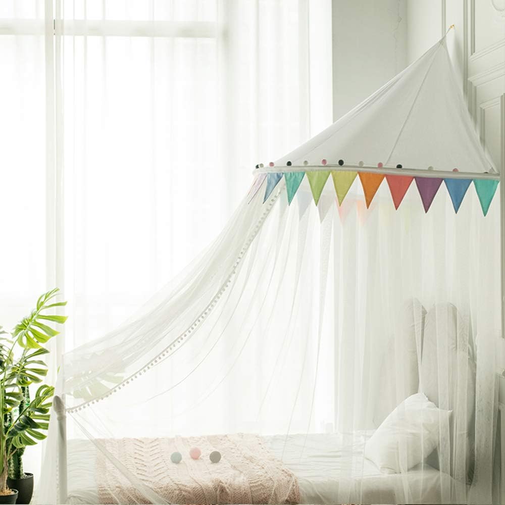 天蓋 蚊帳 かや お姫様系 モスキートテント 北欧 ベビーベッド 超キュート紗製モスキートネット キャノ..