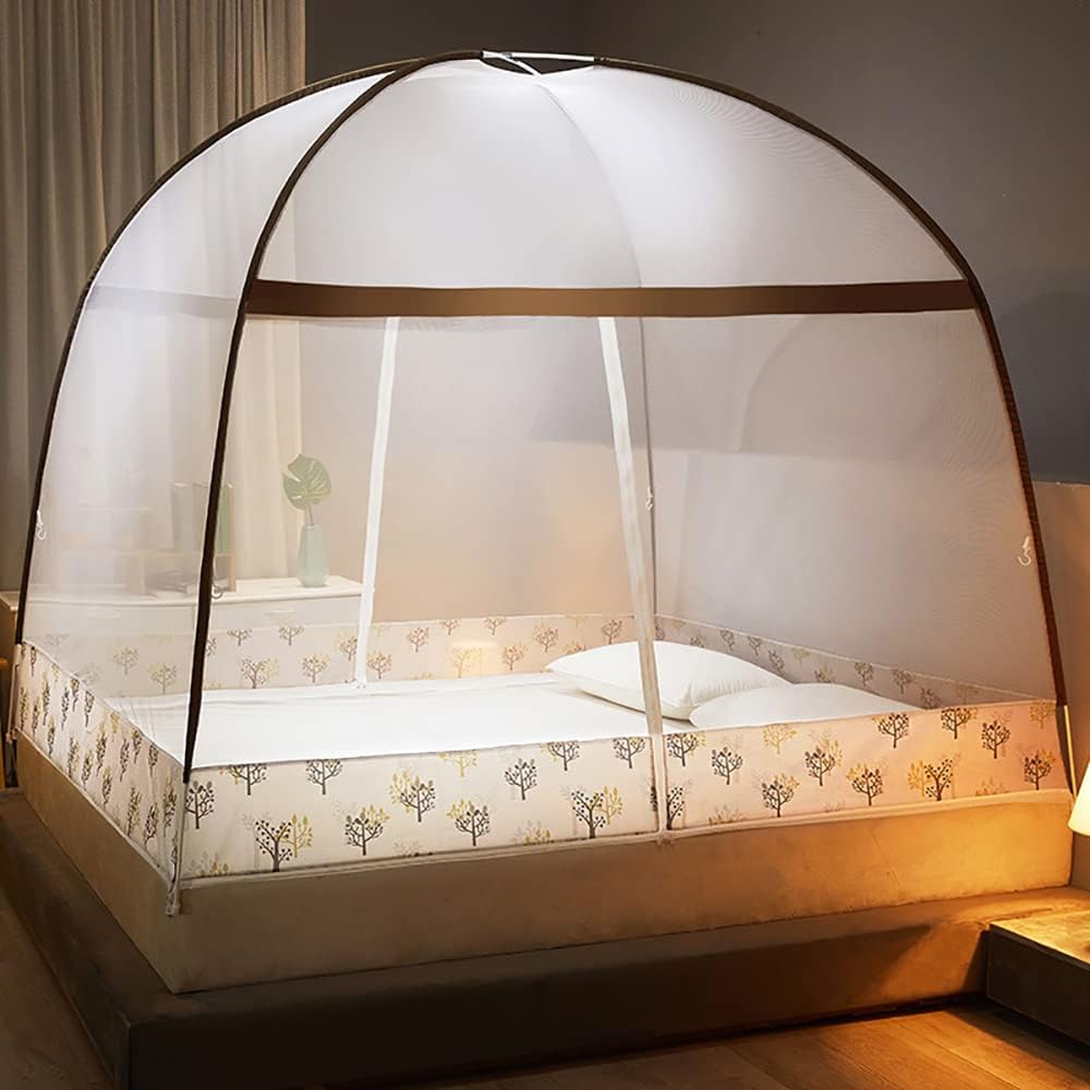 蚊帳 ワンタッチ蚊帳 2ドアタイプ 蚊帳んぽ 両面ファスナー モスキートネット 虫 蚊よけ ムカデ対策 害虫侵入防ぎ 360°全方位の蚊の侵入を防ぐ 折りたたみ式 簡単な収納 高密度