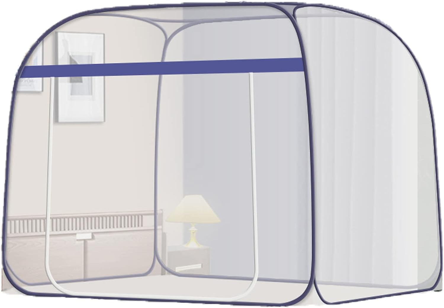 蚊帳 ワンタッチ かや 底付き 洗える 蚊帳（かや）密度が高い 2ドア設計 通気性 収納便利 持ち運べる ..