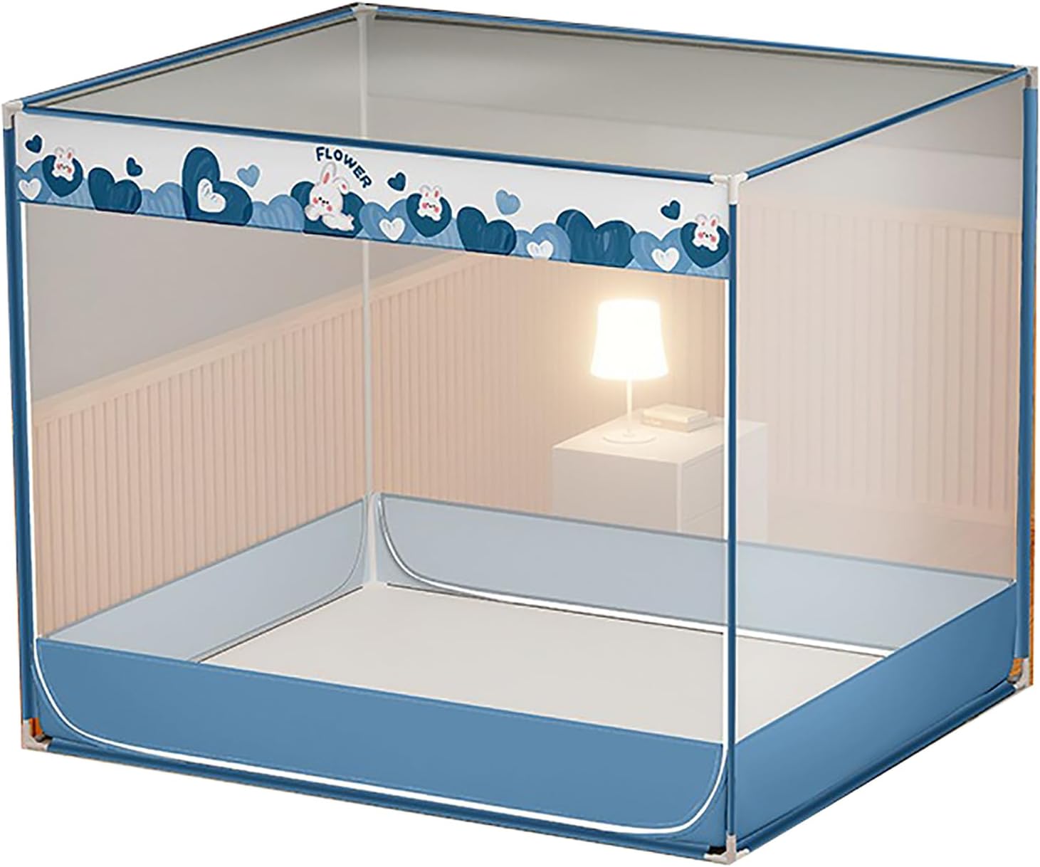 蚊帳 ワンタッチ テント式 底付き 虫除けネット 軽量 1人 2人 虫除け蚊帳 四角タイプ 蚊帳 夏夜の安眠..