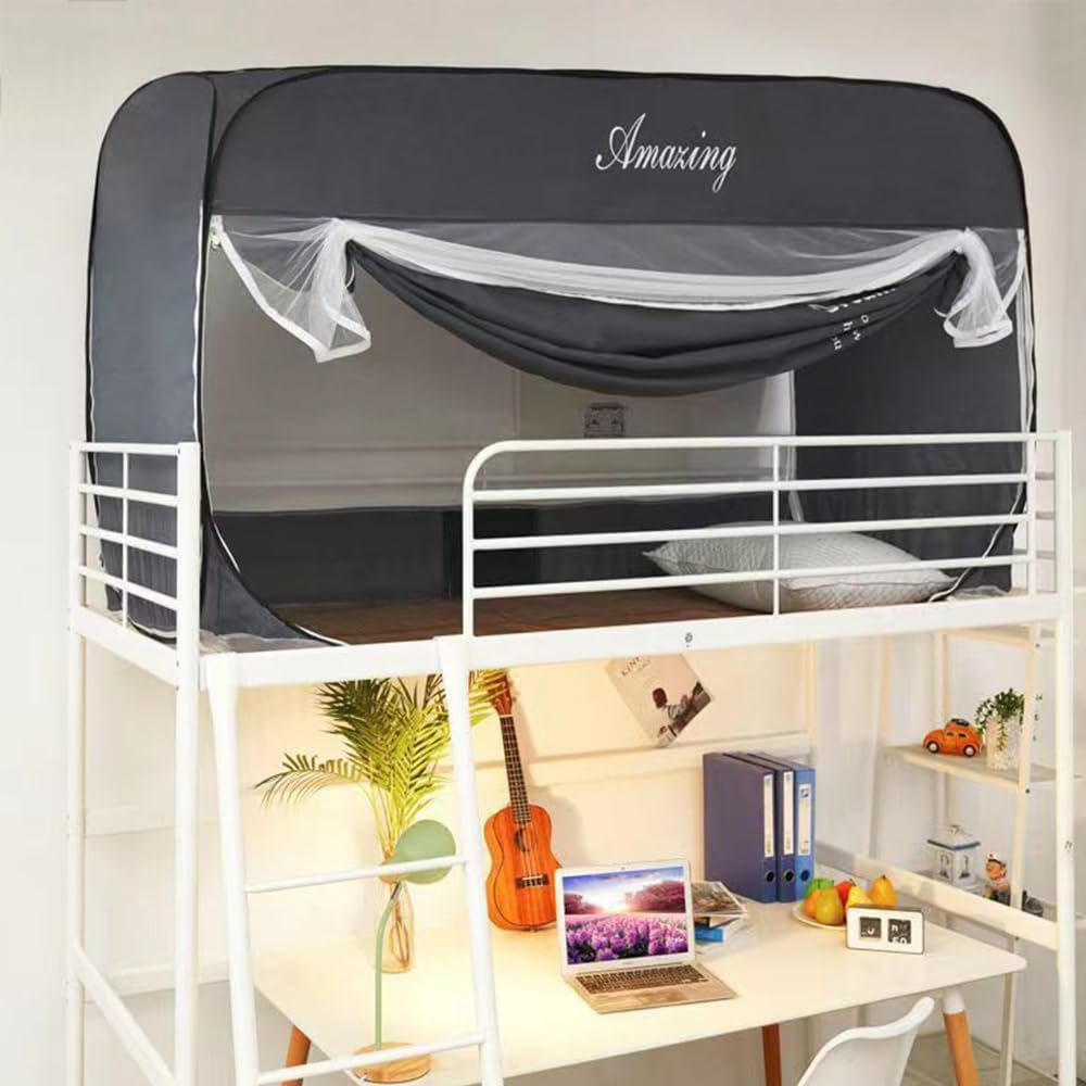 かや 蚊帳 ワンタッチ式蚊帳 三開けドア 学生寮 シングルベッド 室内カーテン ベッドテント プライバシ..